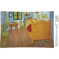The Bedroom in Arles (Van Gogh 1888) Rectangular Glass Appetizer / Dessert Plate - Single or Set