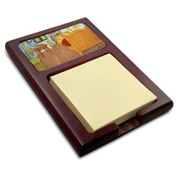 The Bedroom in Arles (Van Gogh 1888) Red Mahogany Sticky Note Holder