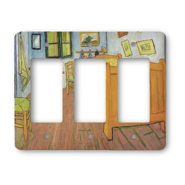 Custom The Bedroom in Arles (Van Gogh 1888) Rocker Style Light Switch Cover - Three Switch