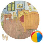 The Bedroom in Arles (Van Gogh 1888) Round Beach Towel