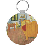 The Bedroom in Arles (Van Gogh 1888) Round Plastic Keychain