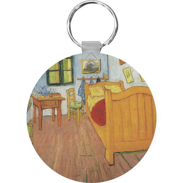 Custom The Bedroom in Arles (Van Gogh 1888) Round Plastic Keychain