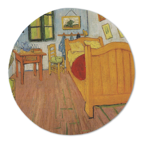 Custom The Bedroom in Arles (Van Gogh 1888) Round Linen Placemat