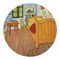 The Bedroom in Arles (Van Gogh 1888) Round Paper Coaster - Approval