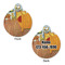 The Bedroom in Arles (Van Gogh 1888) Round Pet ID Tag - Large - Front & Back View