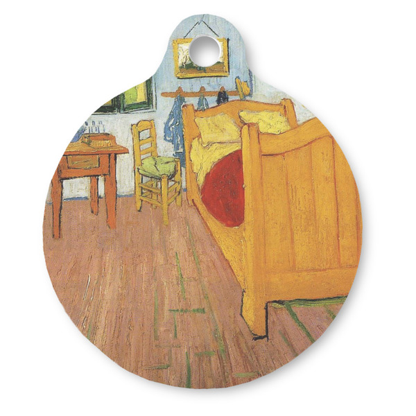 Custom The Bedroom in Arles (Van Gogh 1888) Round Pet ID Tag