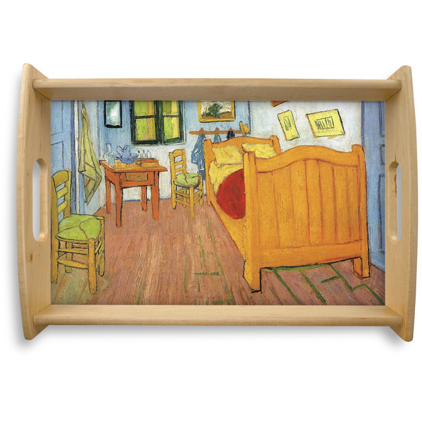 Custom The Bedroom in Arles (Van Gogh 1888) Natural Wooden Tray - Small