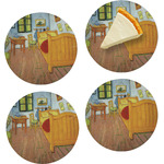 The Bedroom in Arles (Van Gogh 1888) Set of 4 Glass Appetizer / Dessert Plate 8"