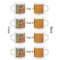 The Bedroom in Arles (Van Gogh 1888) Single Shot Espresso Cup - Set of 4 - Front & Back