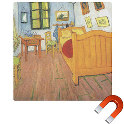 The Bedroom in Arles (Van Gogh 1888) Square Car Magnet - 10"