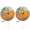 The Bedroom in Arles (Van Gogh 1888) White Plastic 4" Food Pick - Round - Double Sided - Front & Back