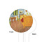 The Bedroom in Arles (Van Gogh 1888) White Plastic 4" Food Pick - Round - Single Sided - Front & Back