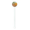 The Bedroom in Arles (Van Gogh 1888) White Plastic 5.5" Stir Stick - Round - Single Stick