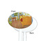 The Bedroom in Arles (Van Gogh 1888) White Plastic 7" Stir Stick - Single Sided - Oval - Front & Back