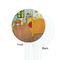 The Bedroom in Arles (Van Gogh 1888) White Plastic 7" Stir Stick - Single Sided - Round - Front & Back