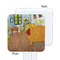 The Bedroom in Arles (Van Gogh 1888) White Plastic Stir Stick - Single Sided - Square - Front & Back