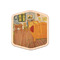 The Bedroom in Arles (Van Gogh 1888) Wooden Sticker - Main