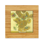 Sunflowers (Van Gogh 1888) Bamboo Trivet with Ceramic Tile Insert