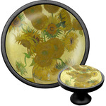 Sunflowers (Van Gogh 1888) Cabinet Knob (Black)