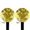 Sunflowers (Van Gogh 1888) Black Plastic 4" Food Pick - Round - Double Sided - Front & Back