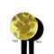 Sunflowers (Van Gogh 1888) Black Plastic 4" Food Pick - Round - Single Sided - Front & Back