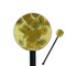 Sunflowers (Van Gogh 1888) Black Plastic 5.5" Stir Stick - Round - Closeup