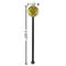 Sunflowers (Van Gogh 1888) Black Plastic 5.5" Stir Stick - Round - Dimensions