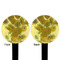 Sunflowers (Van Gogh 1888) Black Plastic 6" Food Pick - Round - Double Sided - Front & Back