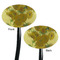 Sunflowers (Van Gogh 1888) Black Plastic 7" Stir Stick - Double Sided - Oval - Front & Back