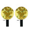 Sunflowers (Van Gogh 1888) Black Plastic 7" Stir Stick - Double Sided - Round - Front & Back