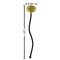 Sunflowers (Van Gogh 1888) Black Plastic 7" Stir Stick - Oval - Dimensions