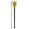 Sunflowers (Van Gogh 1888) Black Plastic 7" Stir Stick - Round - Dimensions