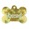 Sunflowers (Van Gogh 1888) Bone Shaped Dog ID Tag - Large - Front View