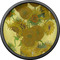 Sunflowers (Van Gogh 1888) Cabinet Knob - Black - Front