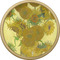 Sunflowers (Van Gogh 1888) Cabinet Knob - Gold - Front