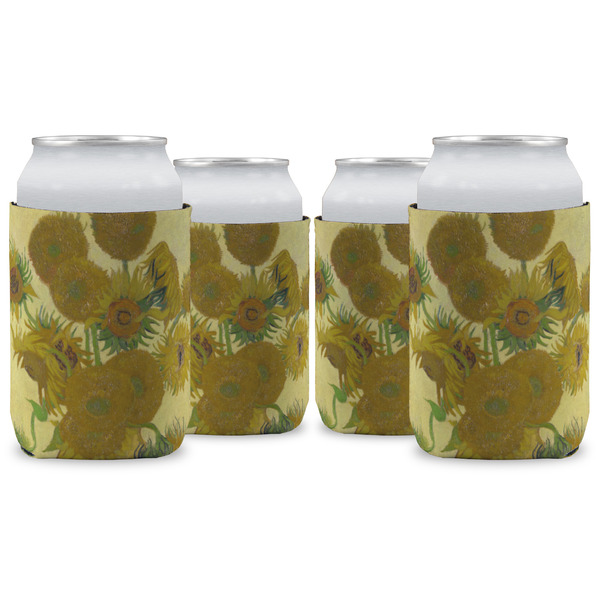 Custom Sunflowers (Van Gogh 1888) Can Cooler (12 oz) - Set of 4