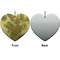 Sunflowers (Van Gogh 1888) Ceramic Flat Ornament - Heart Front & Back (APPROVAL)