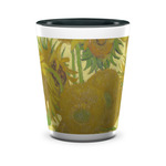 Sunflowers (Van Gogh 1888) Ceramic Shot Glass - 1.5 oz - Two Tone - Single