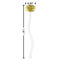 Sunflowers (Van Gogh 1888) Clear Plastic 7" Stir Stick - Oval - Dimensions