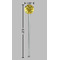 Sunflowers (Van Gogh 1888) Clear Plastic 7" Stir Stick - Round - Dimensions