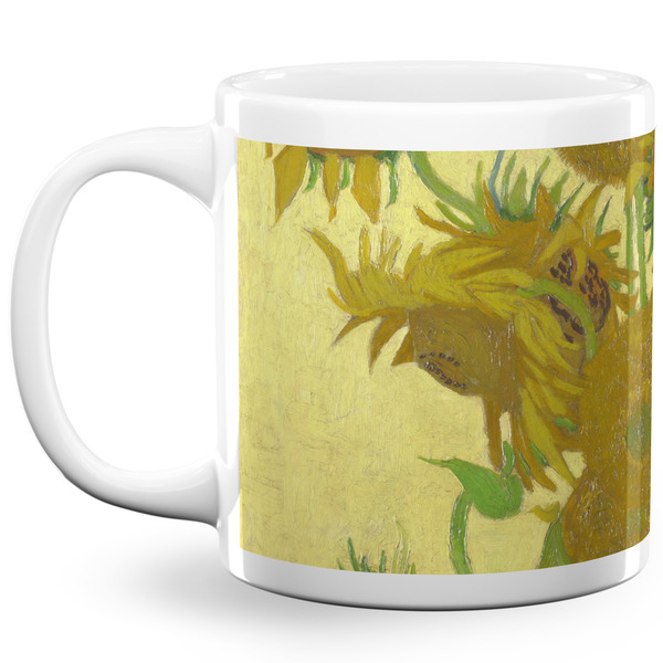 Custom Sunflowers (Van Gogh 1888) 20 Oz Coffee Mug - White