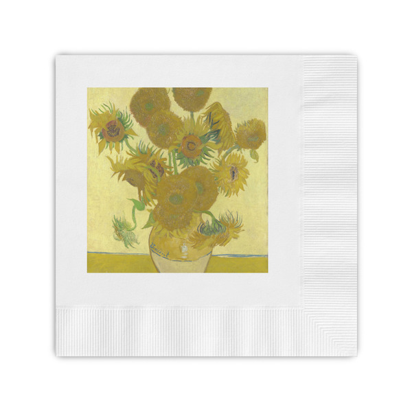 Custom Sunflowers (Van Gogh 1888) Coined Cocktail Napkins