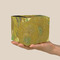 Sunflowers (Van Gogh 1888) Cube Favor Gift Box - Scale View