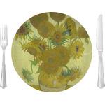 Sunflowers (Van Gogh 1888) 10" Glass Lunch / Dinner Plates - Single or Set