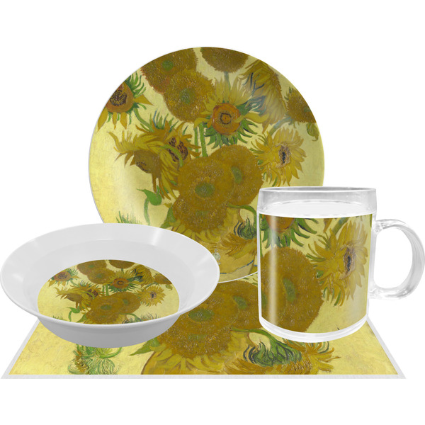 Custom Sunflowers (Van Gogh 1888) Dinner Set - Single 4 Pc Setting