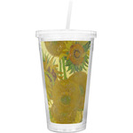 Sunflowers (Van Gogh 1888) Double Wall Tumbler with Straw