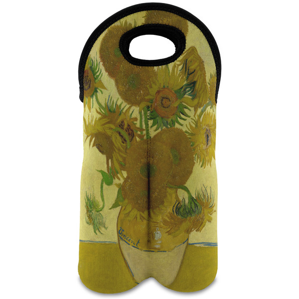 Custom Sunflowers (Van Gogh 1888) Wine Tote Bag (2 Bottles)