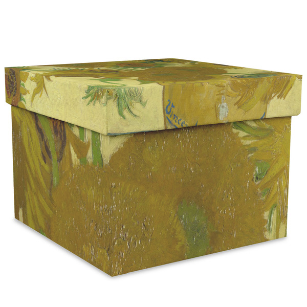 Custom Sunflowers (Van Gogh 1888) Gift Box with Lid - Canvas Wrapped - XX-Large