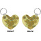 Sunflowers (Van Gogh 1888) Heart Keychain (Front + Back)