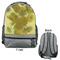 Sunflowers (Van Gogh 1888) Large Backpack - Gray - Front & Back View